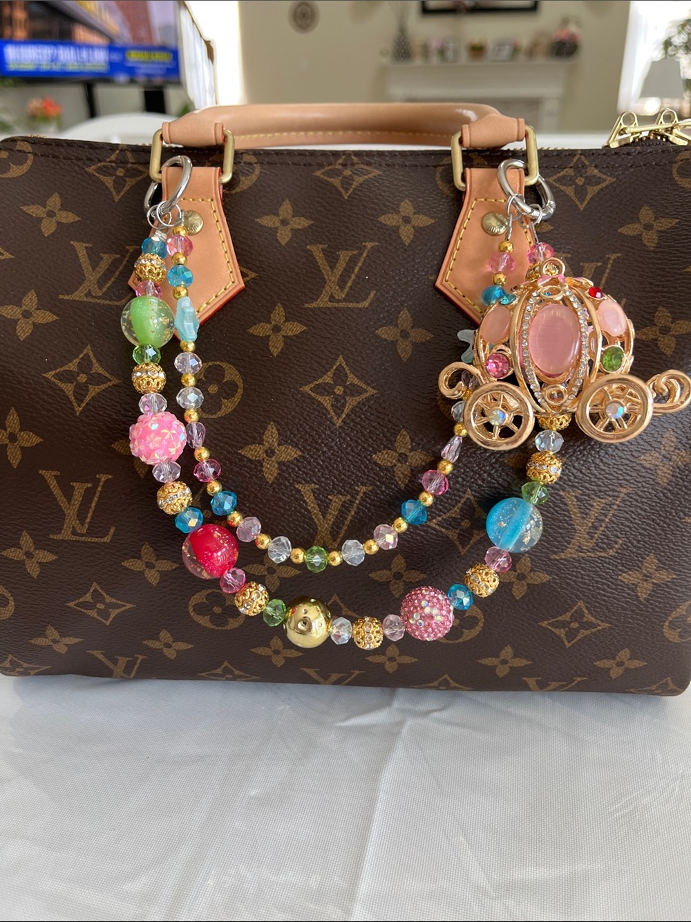 Bling handbag charm